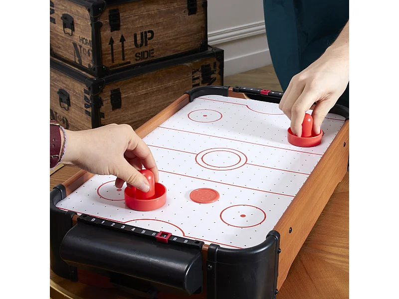 Jeu De Table Hockey Noir, Marron, Blanc