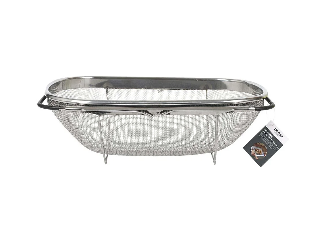 Colino con Manici Estensibili in Acciaio Inossidabile - Taglia Regolabile per Lavello