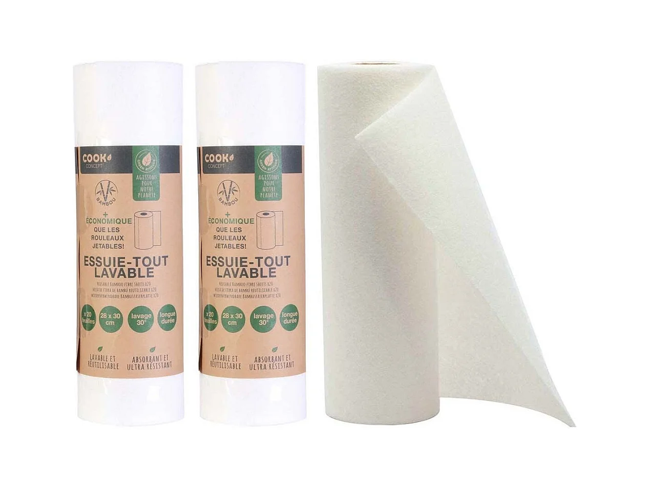 Essuie-tout réutilisable Eco concept Lot de 3