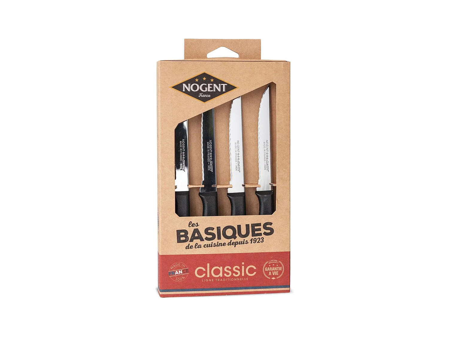 Coffret 4 couteaux à steak gamme Classic Polypropylène