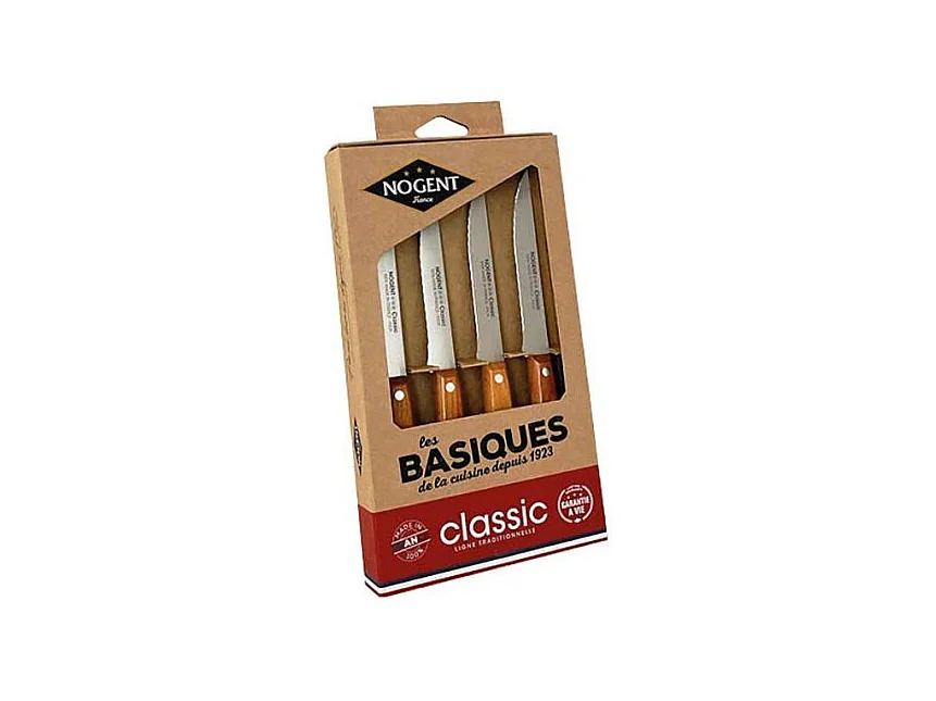 Coffret 4 couteaux à steak gamme Classic Cerisier des bois