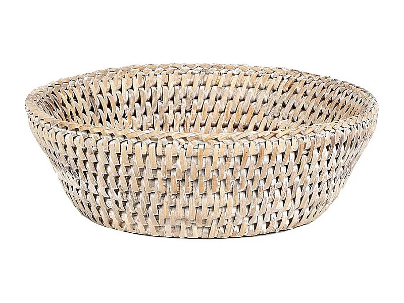 Corbeille à pain en rotin blanc