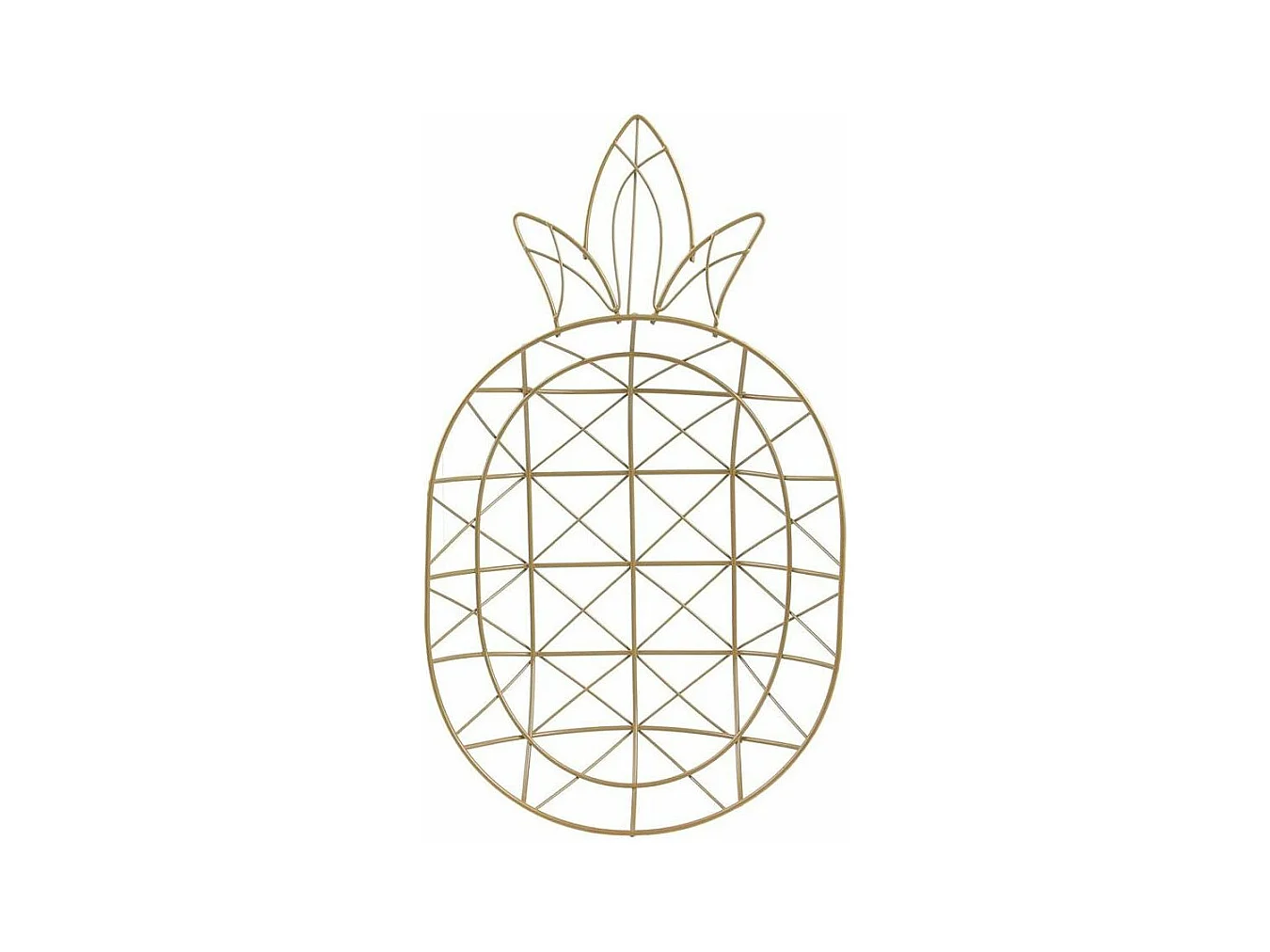 Corbeille filaire ananas doré (Lot de 2)