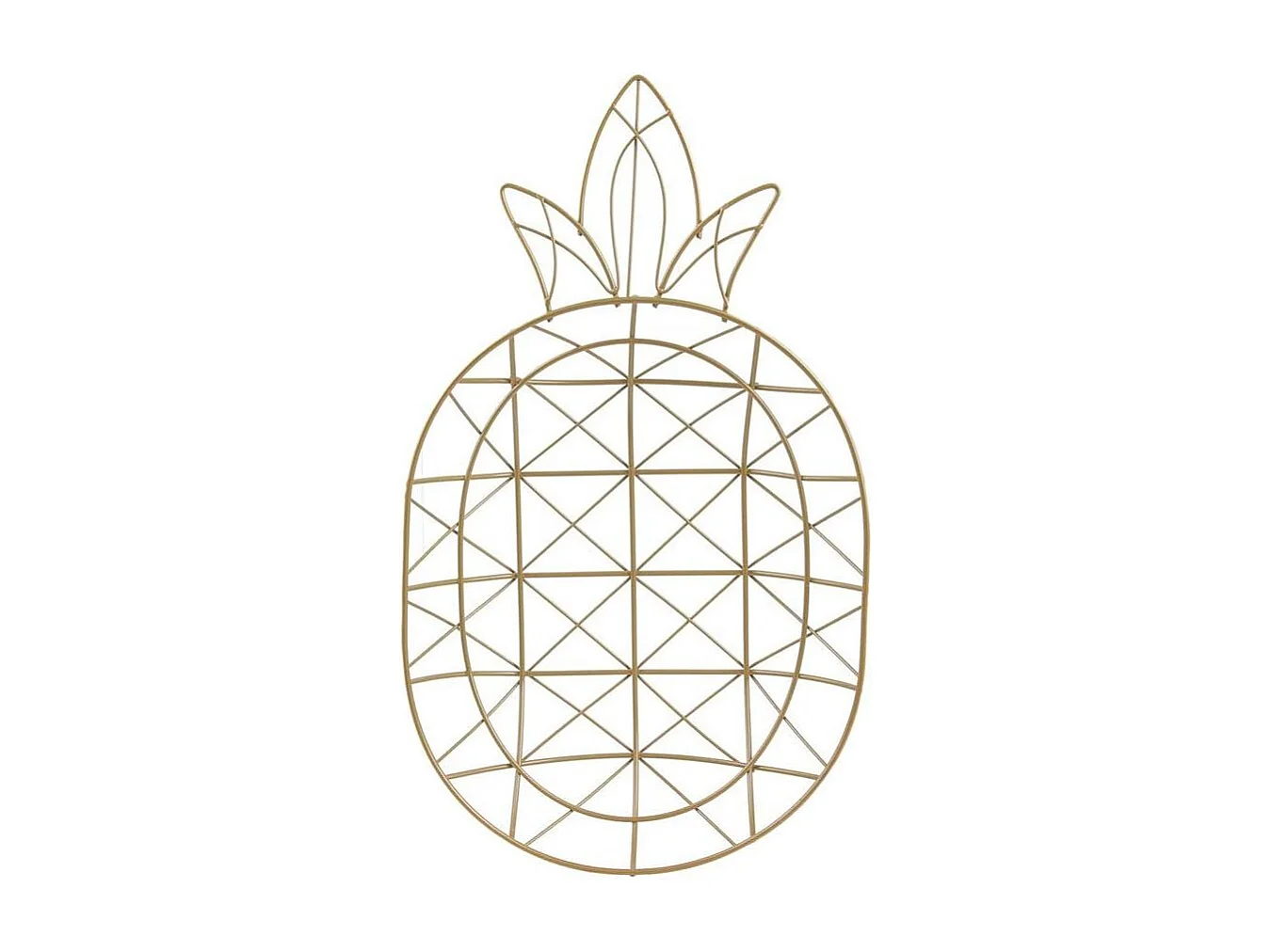 Corbeille filaire ananas doré (Lot de 2)
