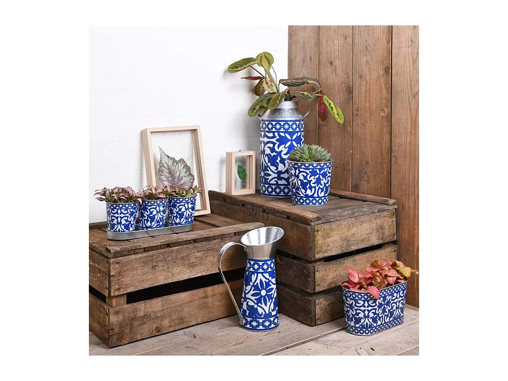 Pot à lait en zinc carreaux de ciment