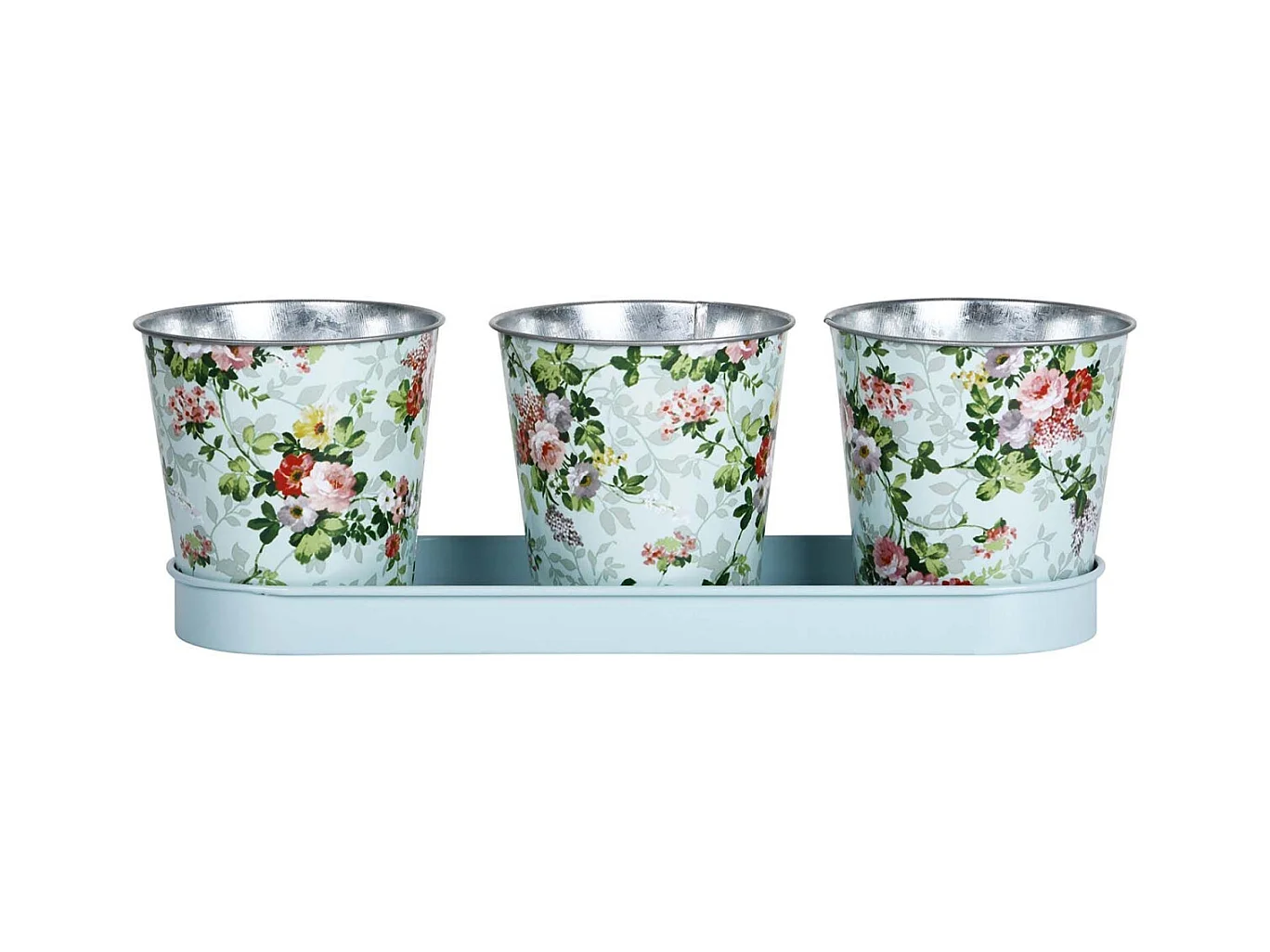 Blumenkasten mit 3 Töpfen Roses