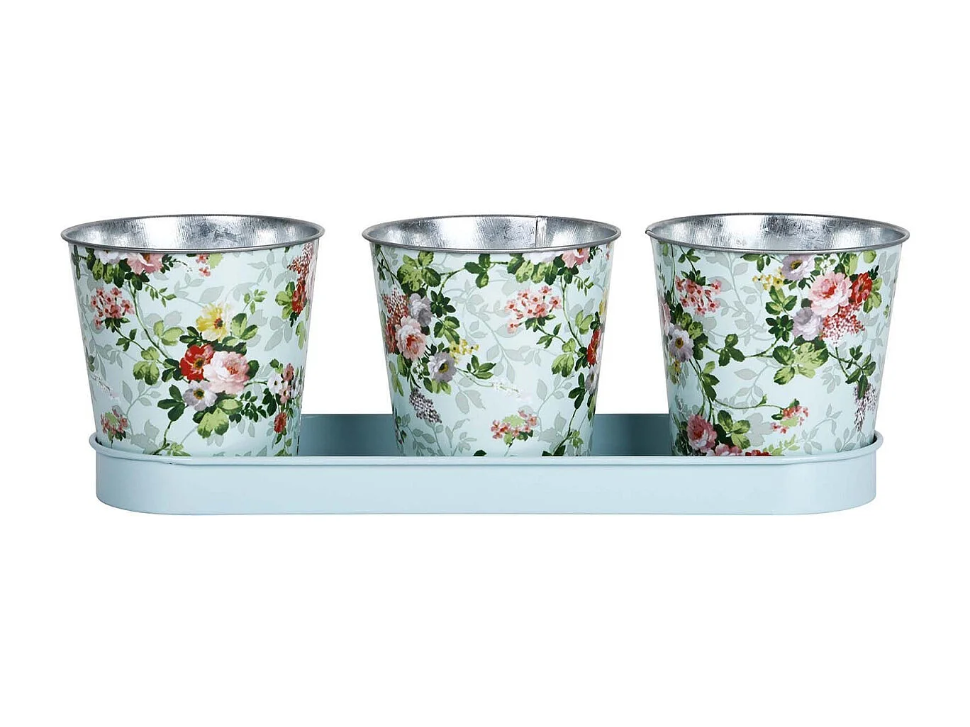 Blumenkasten mit 3 Töpfen Roses