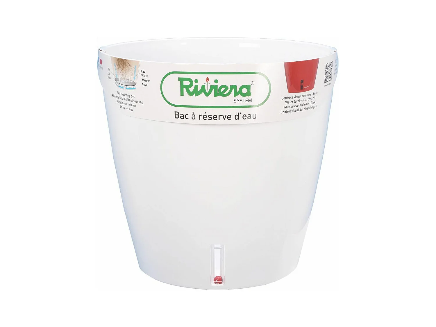 Ronde bloempot van kunststof - Ø 31 cm - 14,5 L - Wit