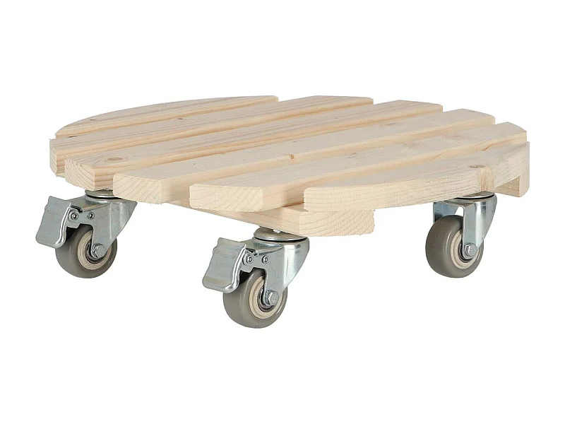 Support à roulettes pot de fleurs spécial charge lourde Rond