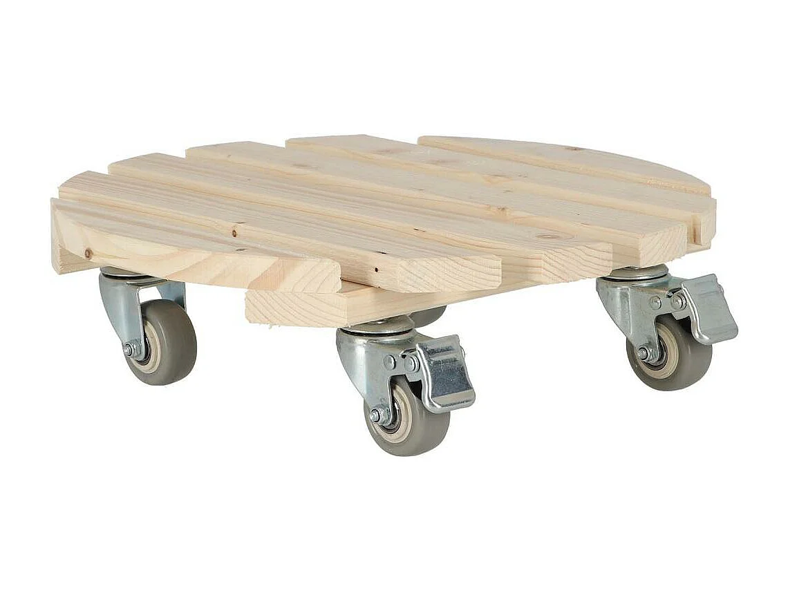 Support à roulettes pot de fleurs spécial charge lourde Rond