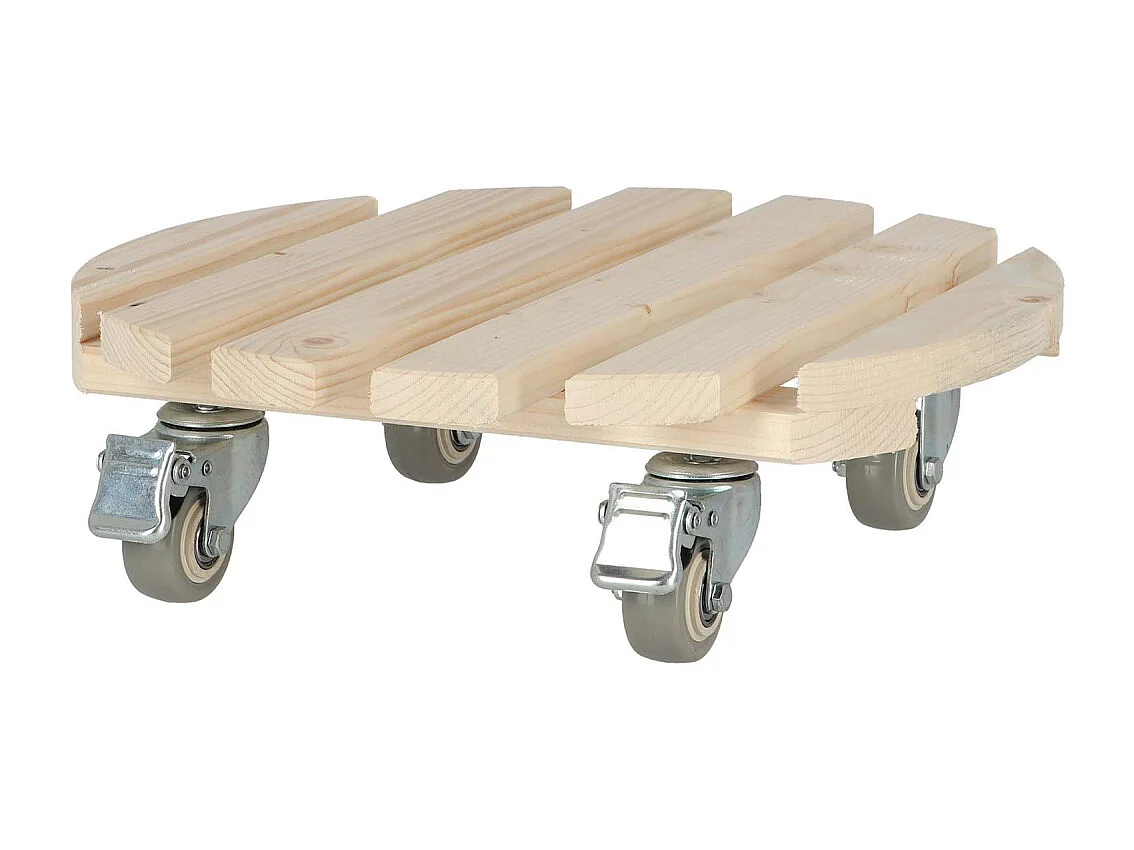 Support à roulettes pot de fleurs spécial charge lourde Rond