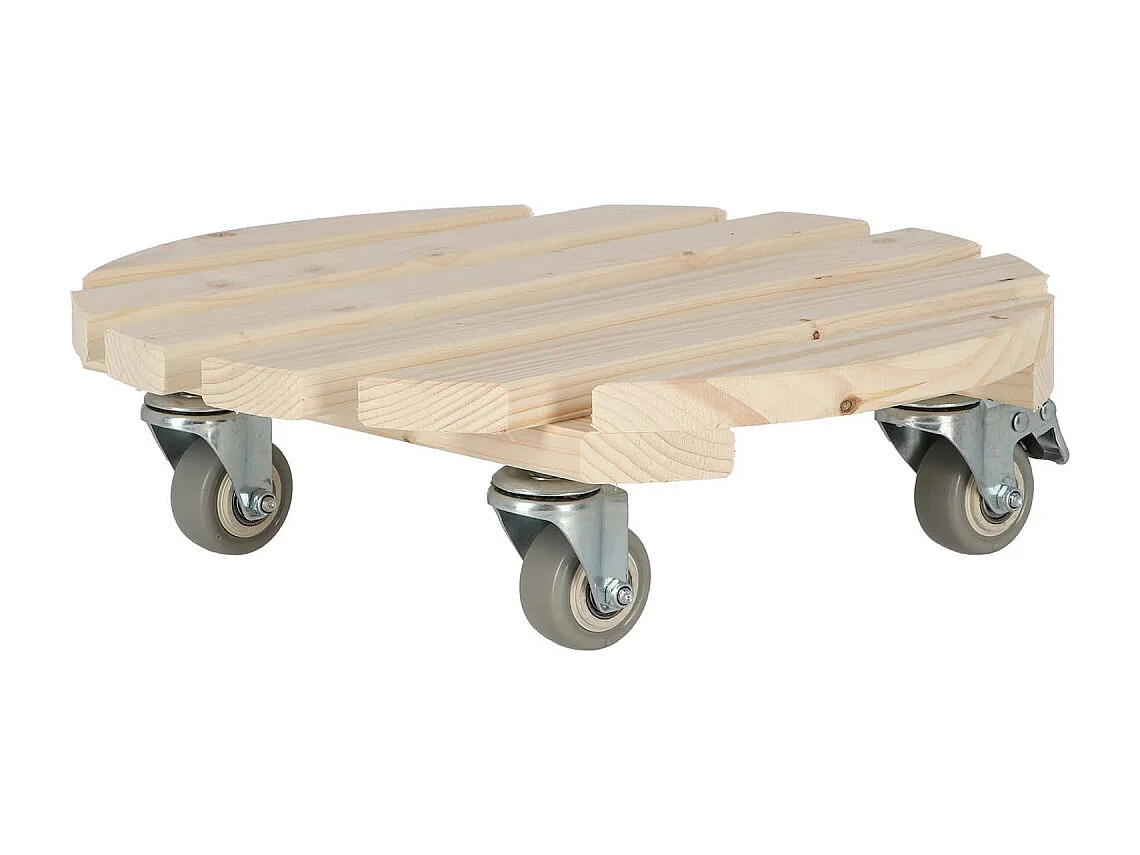 Support à roulettes pot de fleurs spécial charge lourde Rond