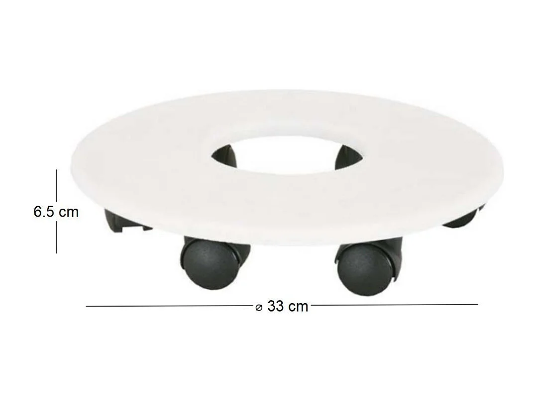 Support encastrable sur roulettes pour pot 33 cm