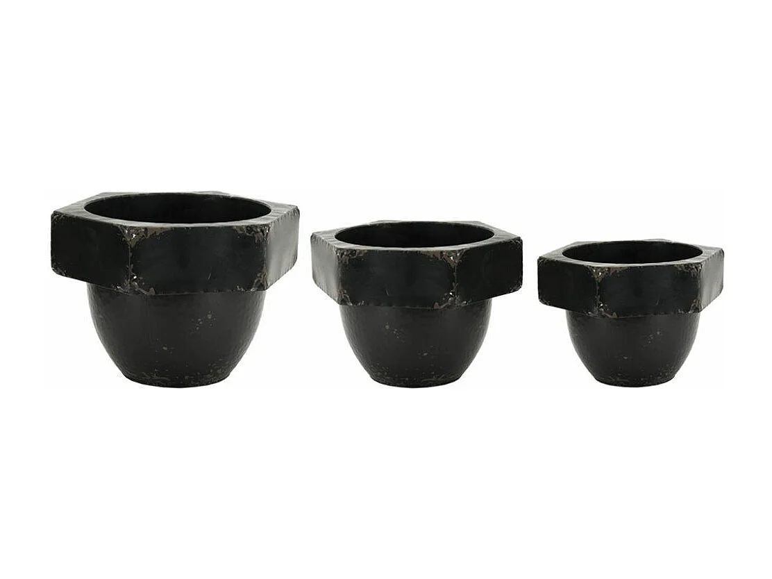 Cache-pots en métal  (Lot de 3)