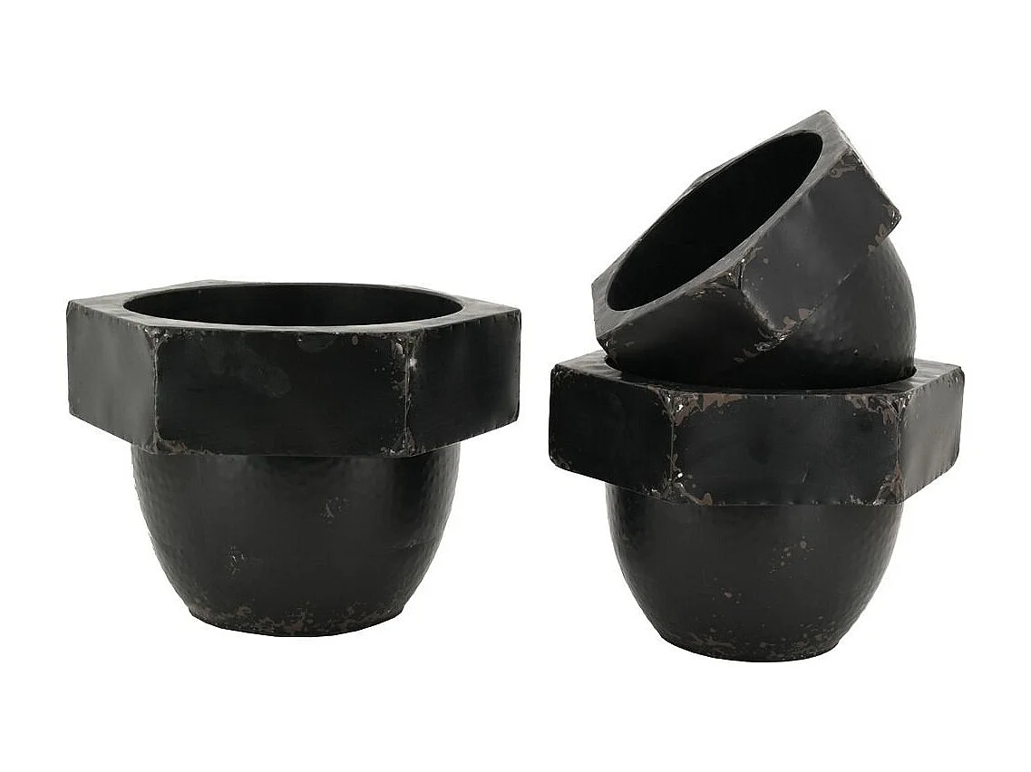 Cache-pots en métal  (Lot de 3)