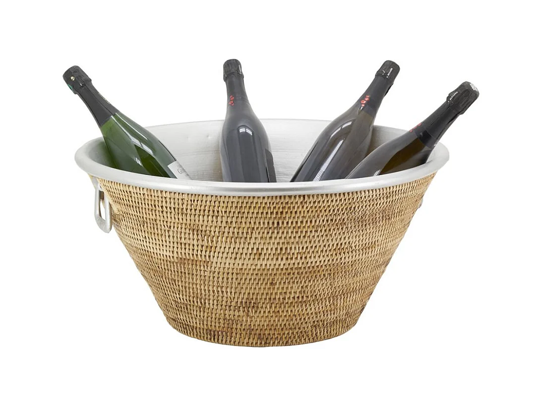 Rafraichisseur en rotin Rotin antique + aluminium