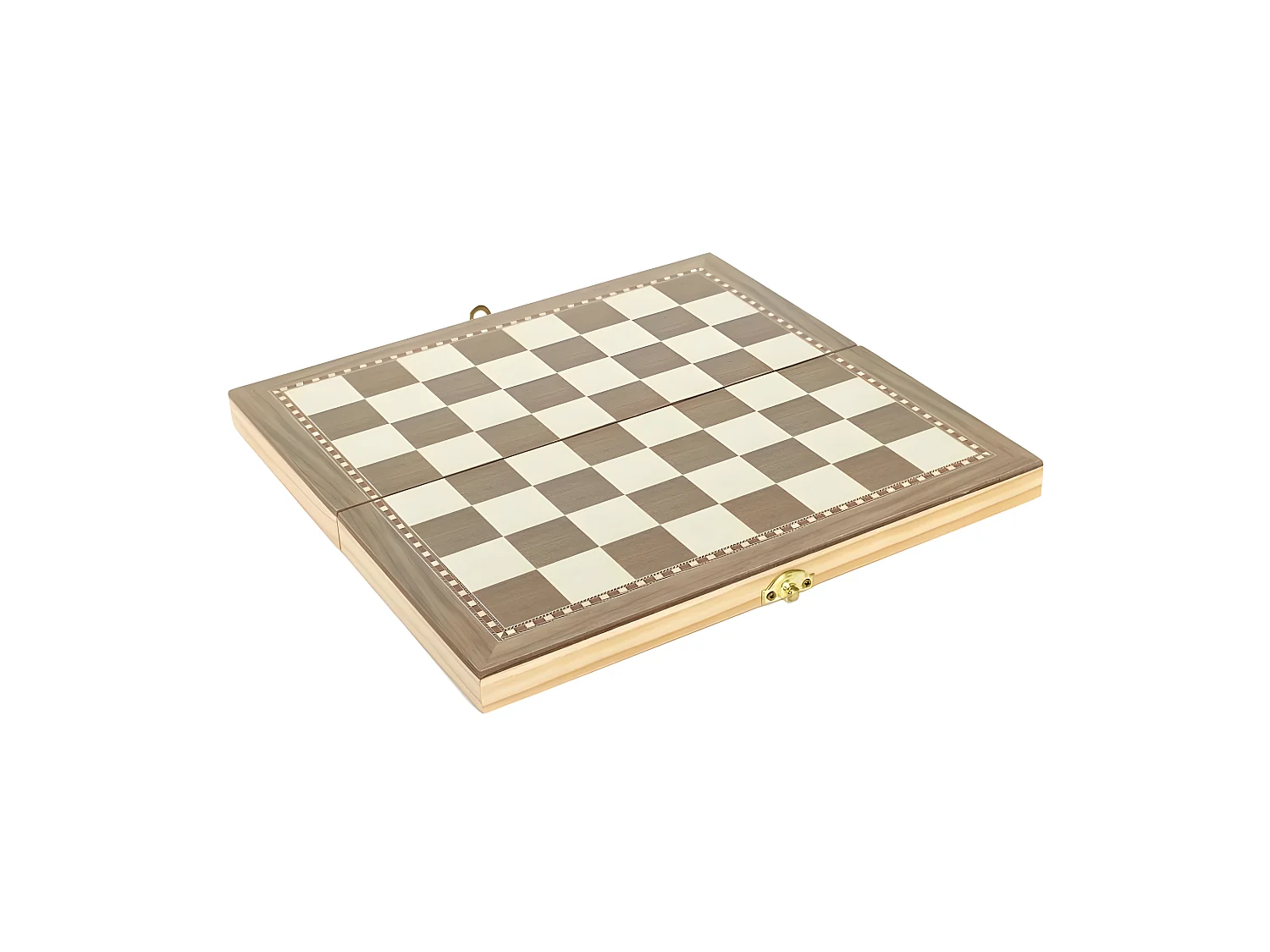 Jeu De Societe 3 En 1 En Bois Marron