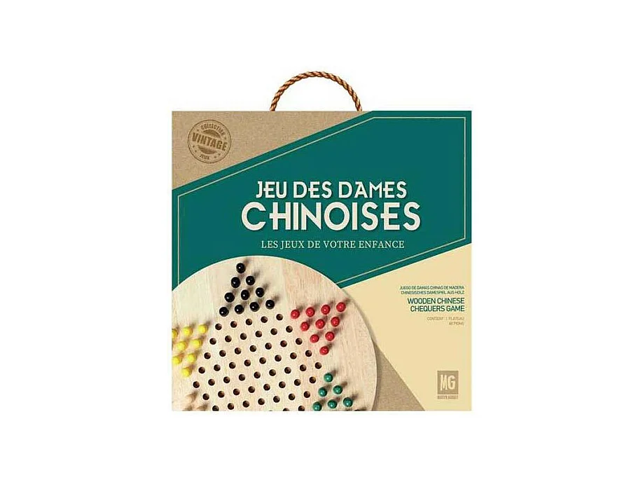 Jeu De Dames Chinoises En Bois Rouge, Jaune, Bleu, Noir, Vert, Blanc