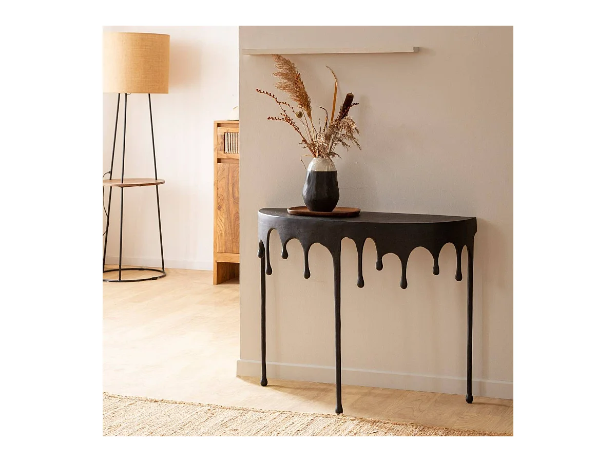 Console en aluminium noir Calypso