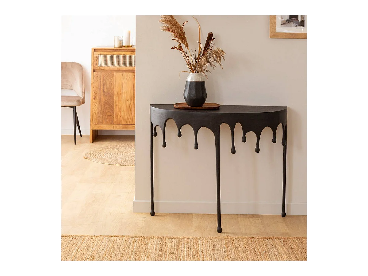 Console en aluminium noir Calypso