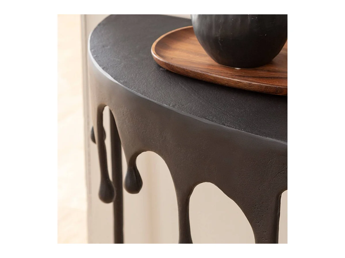 Console en aluminium noir Calypso