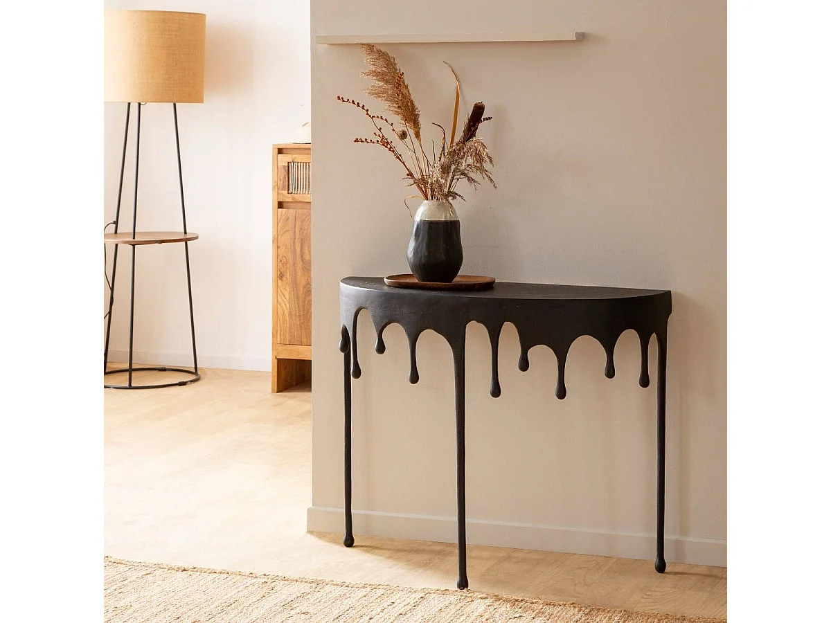 Console en aluminium noir Calypso