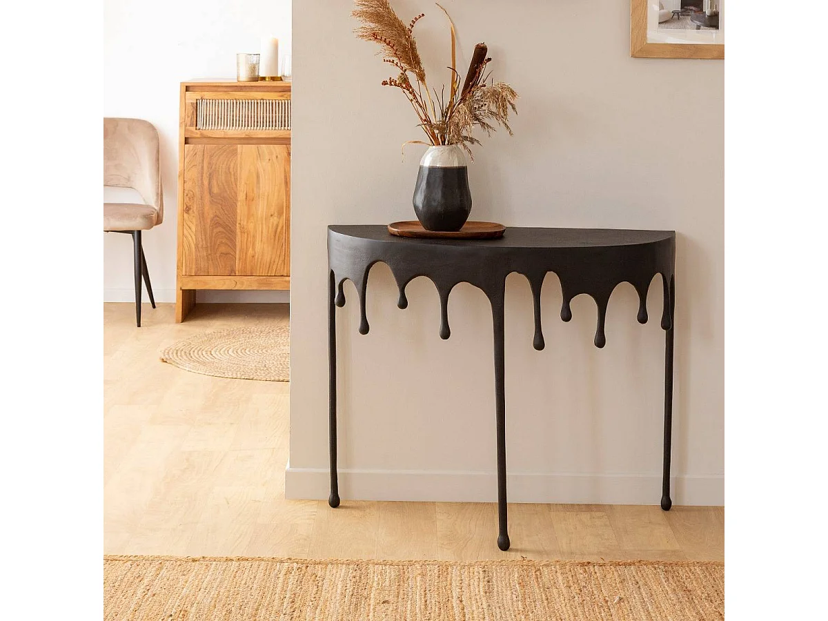 Console en aluminium noir Calypso