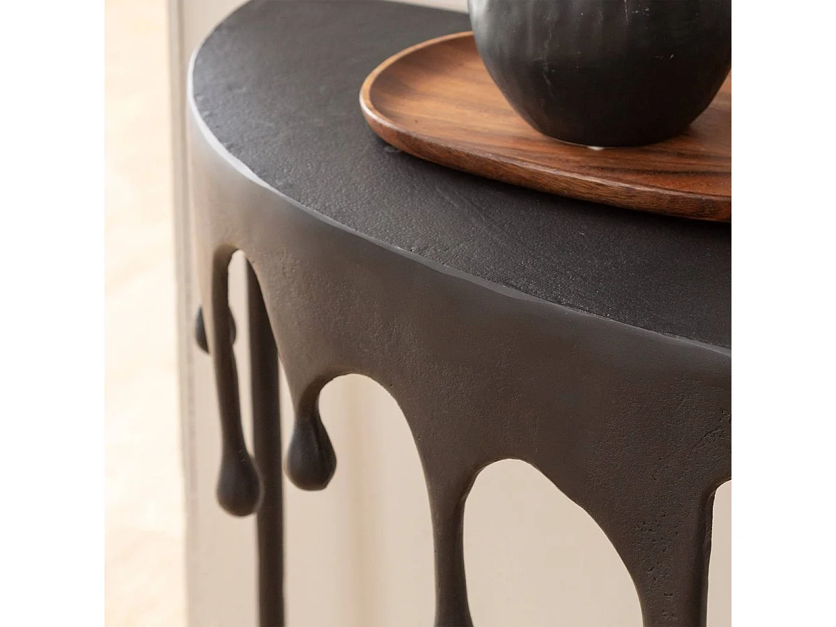 Console en aluminium noir Calypso