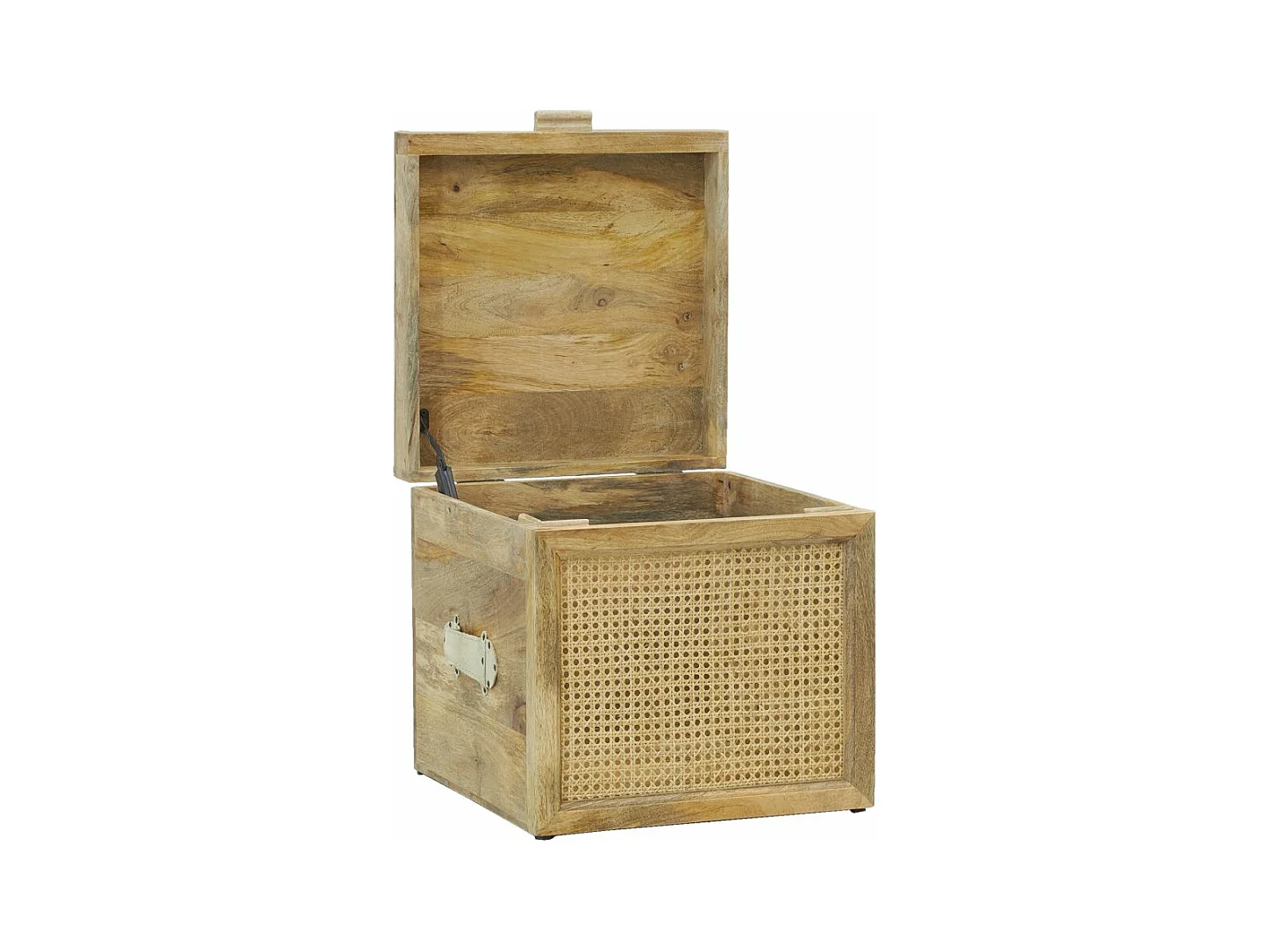 Coffre pouf carré en manguier