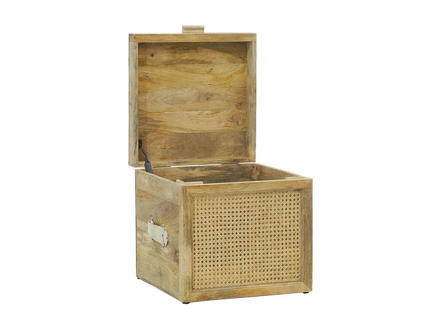 Coffre pouf carré en manguier