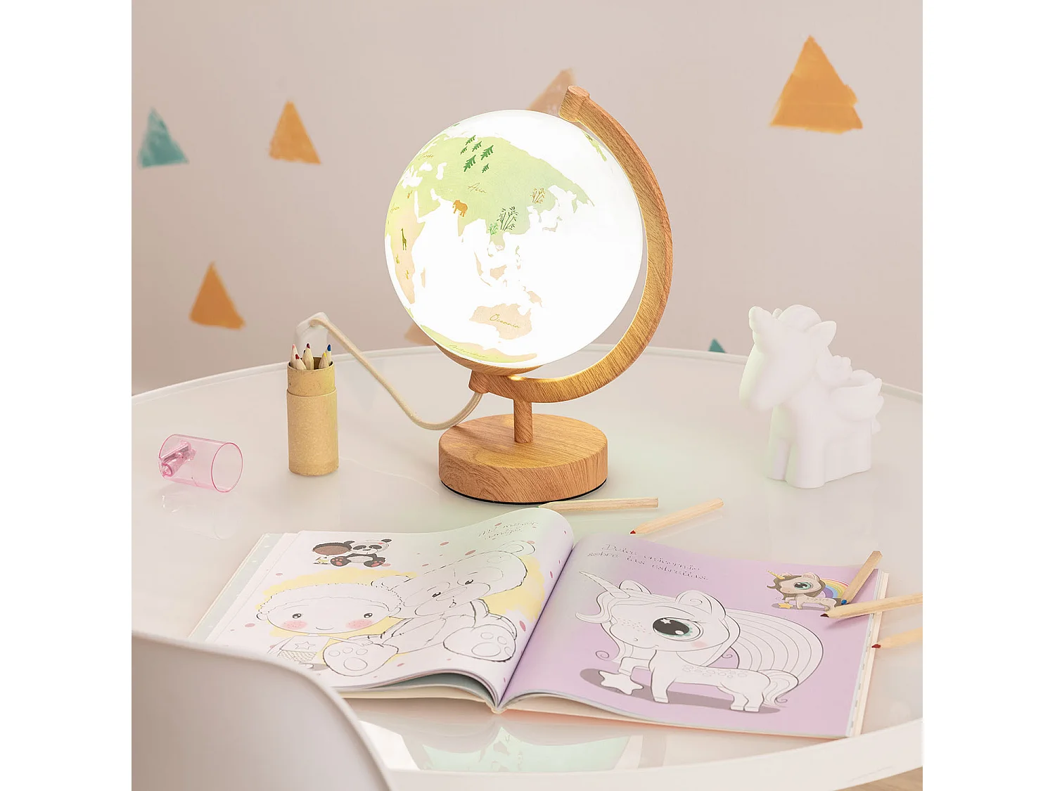 Lampe à Poser Bola Mundo Brun clair