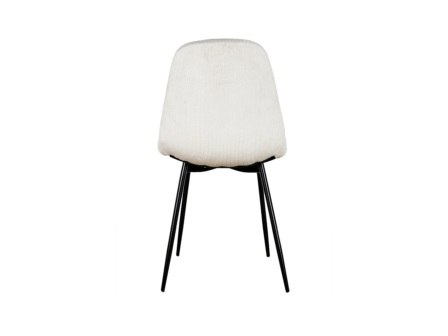 Chaise Velours Cotele Giulia Gris Clair - Lot De 4 Gris