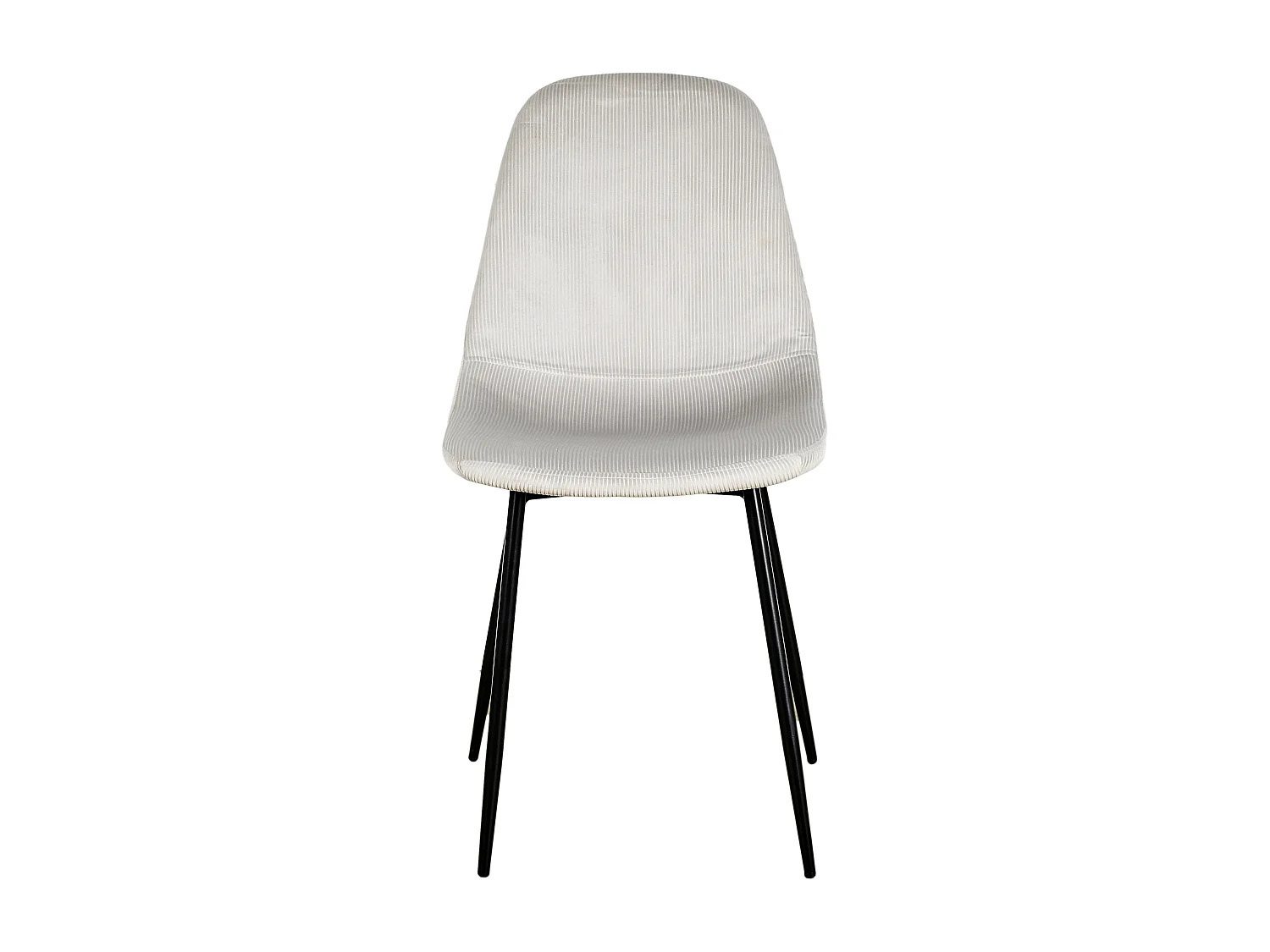 Chaise Velours Cotele Giulia Gris Clair - Lot De 4 Gris