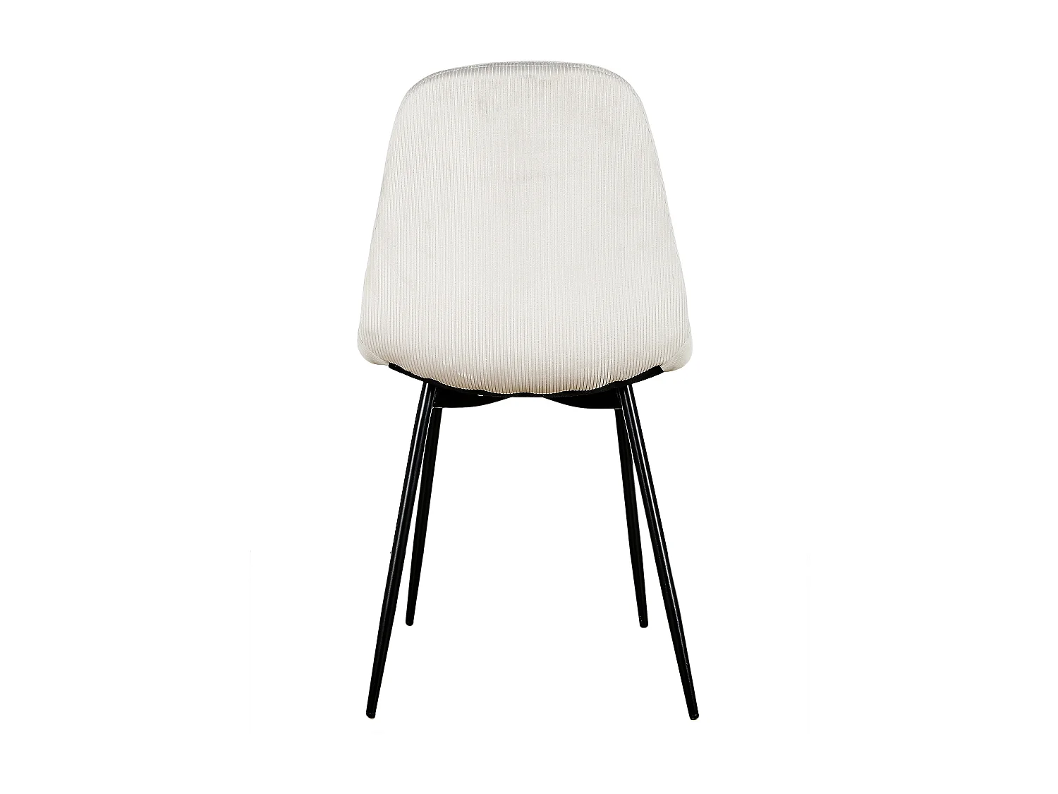 Chaise Velours Cotele Giulia Gris Clair - Lot De 4 Gris