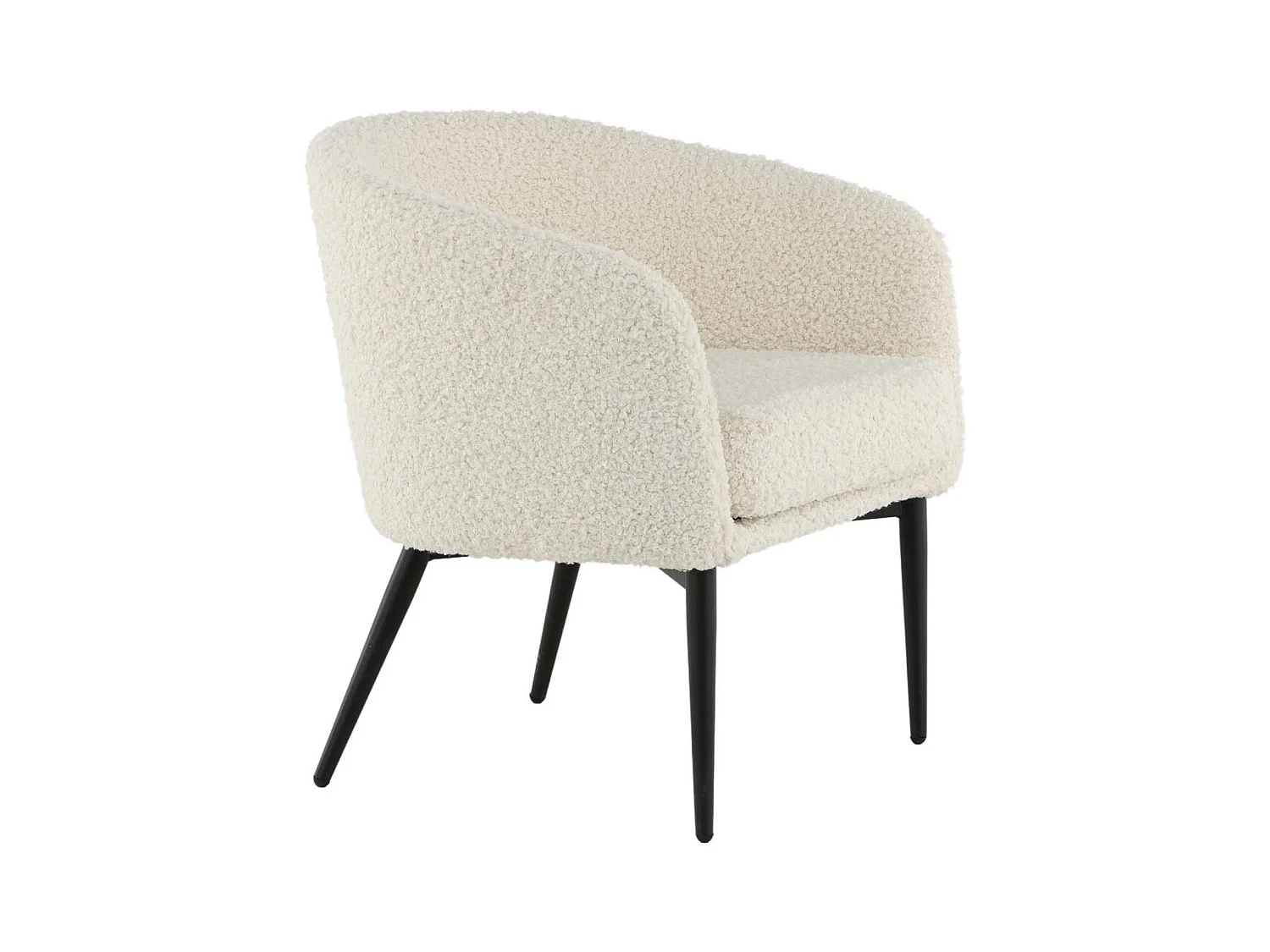 Fluffy fauteuil teddy wit.