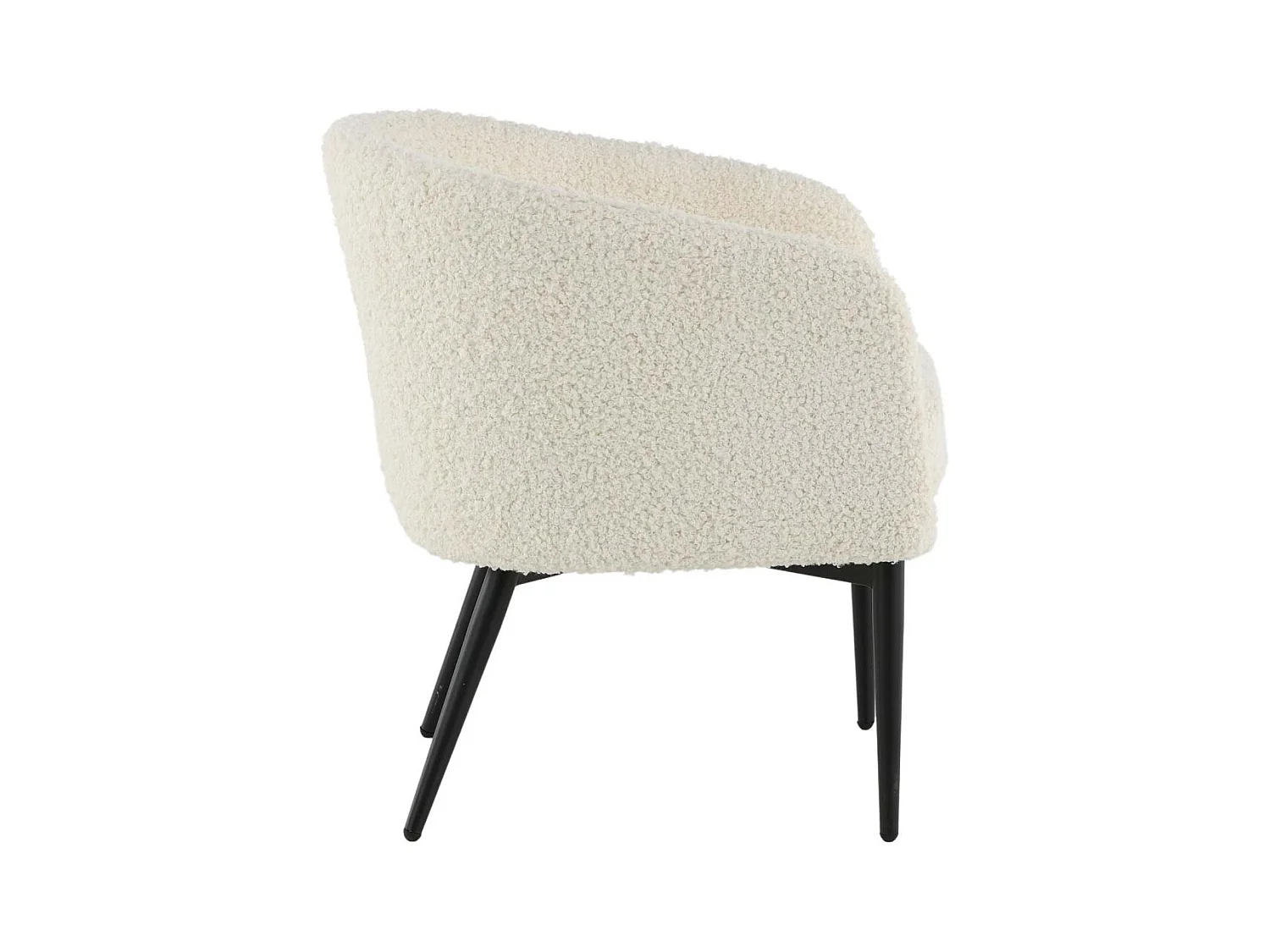Fluffy fauteuil teddy wit.