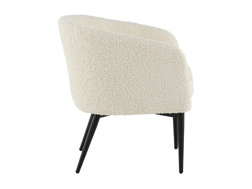 Fluffy fauteuil teddy wit.