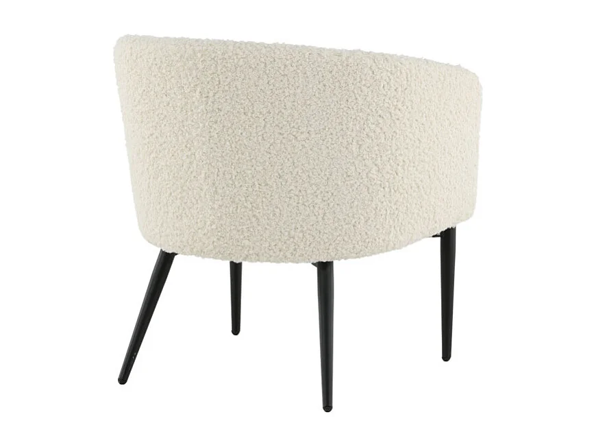 Fluffy fauteuil teddy wit.