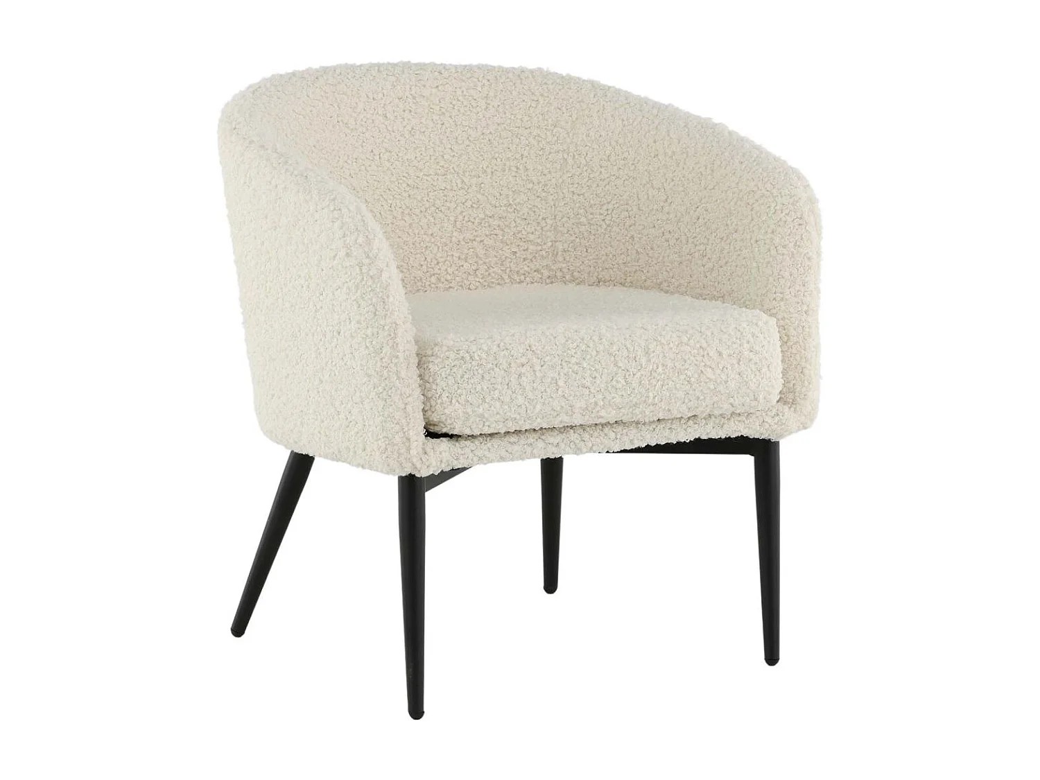 Fluffy fauteuil teddy wit.