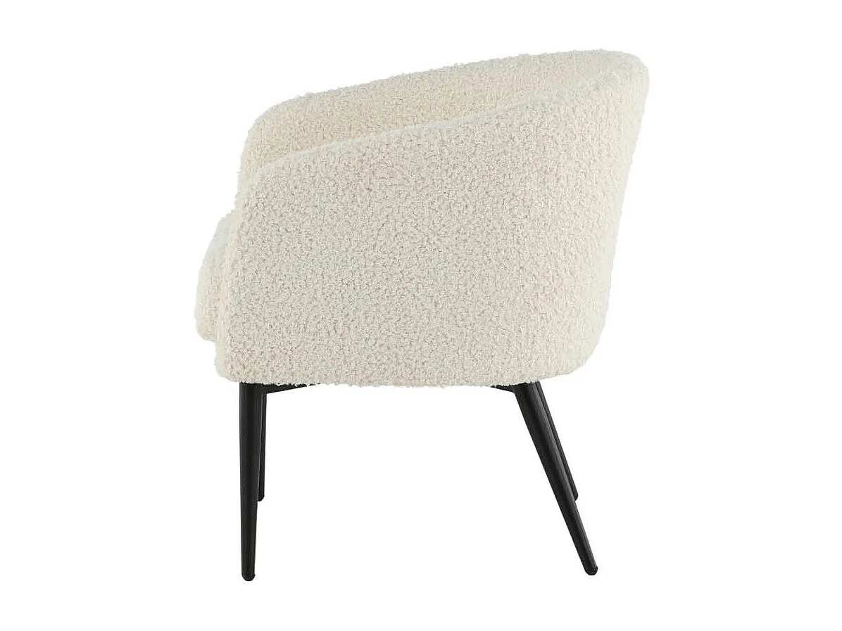 Fluffy fauteuil teddy wit.