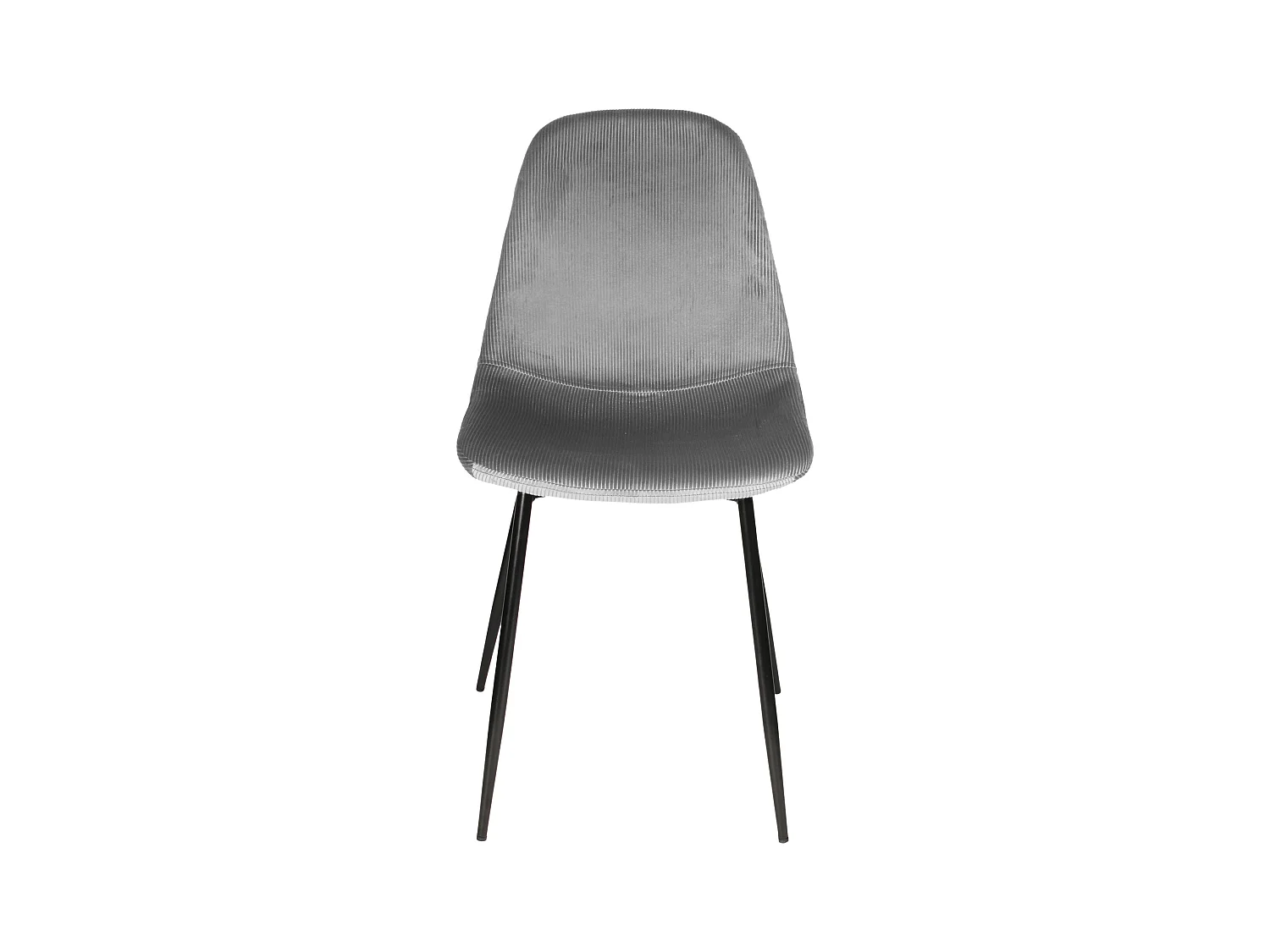 Chaise Velours Cotele Giulia Gris - Lot De 4 Gris