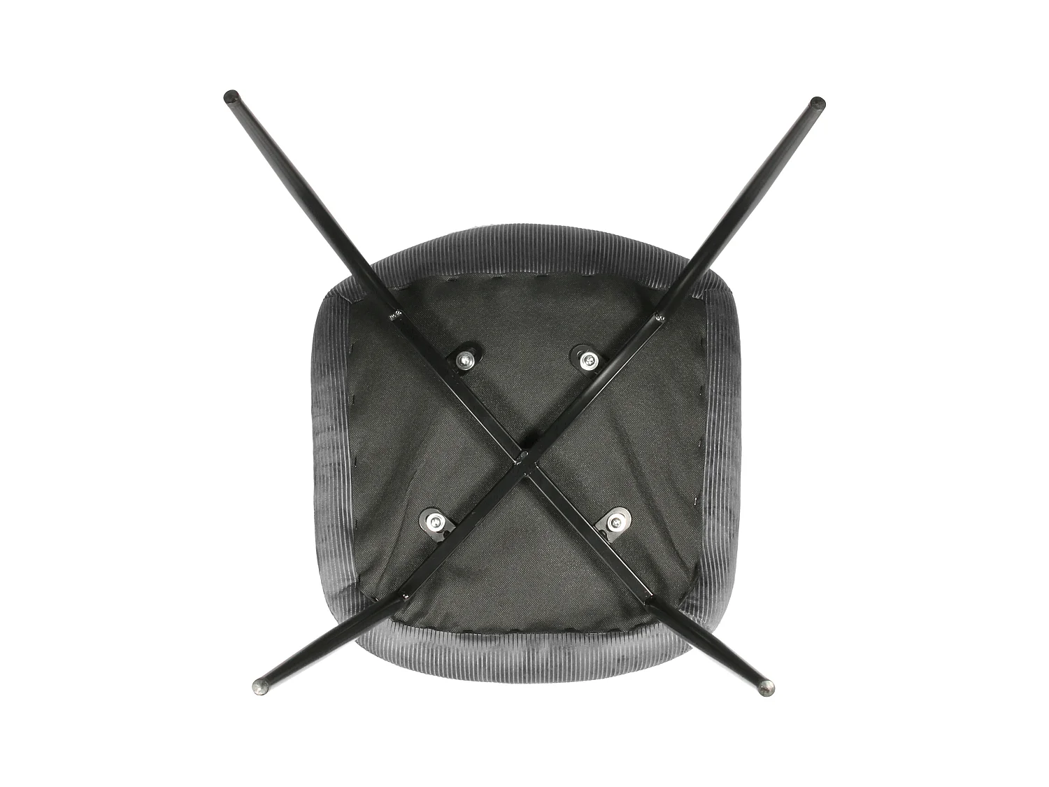 Chaise Velours Cotele Giulia Gris - Lot De 4 Gris