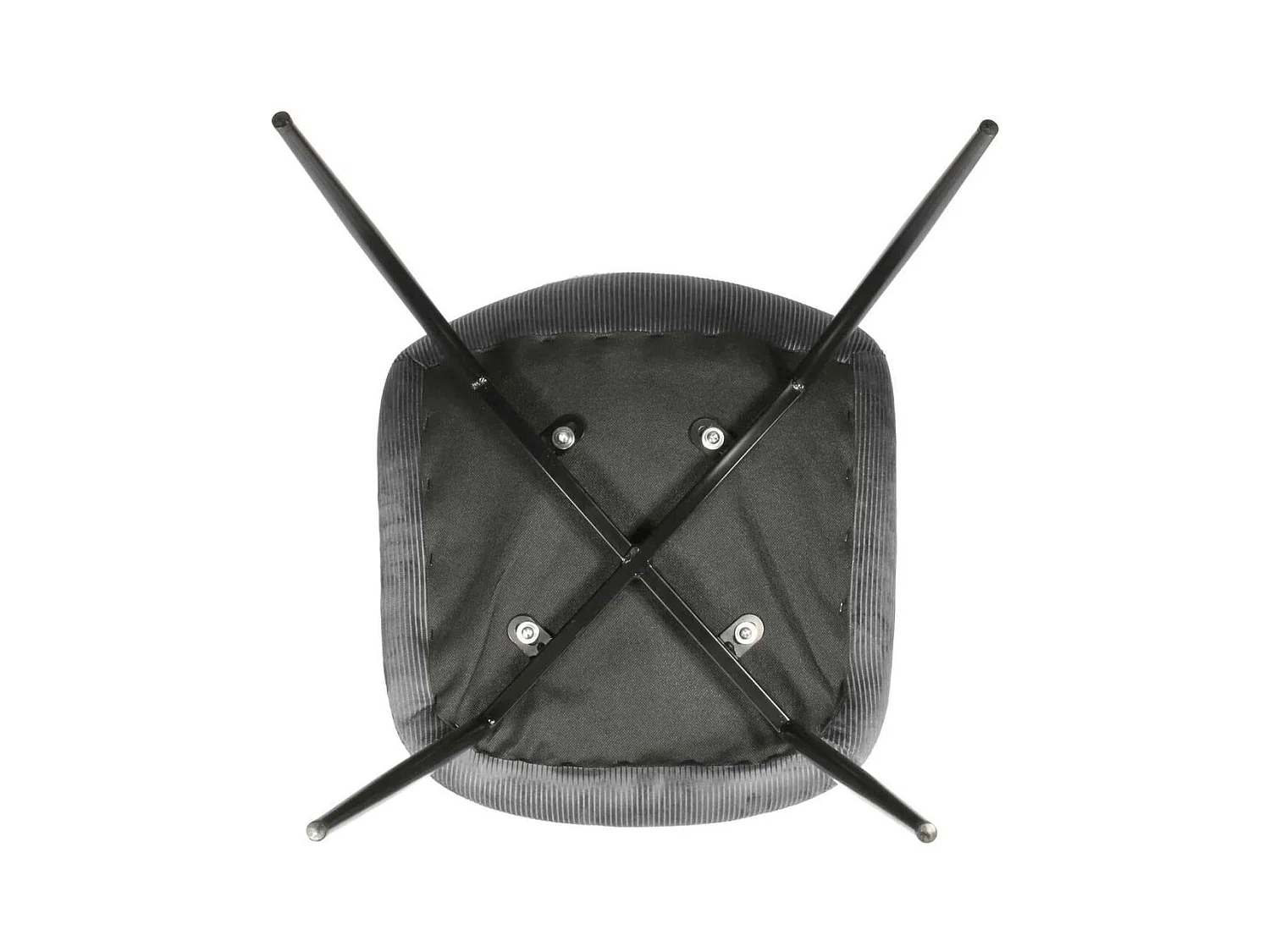 Chaise Velours Cotele Giulia Gris - Lot De 4 Gris