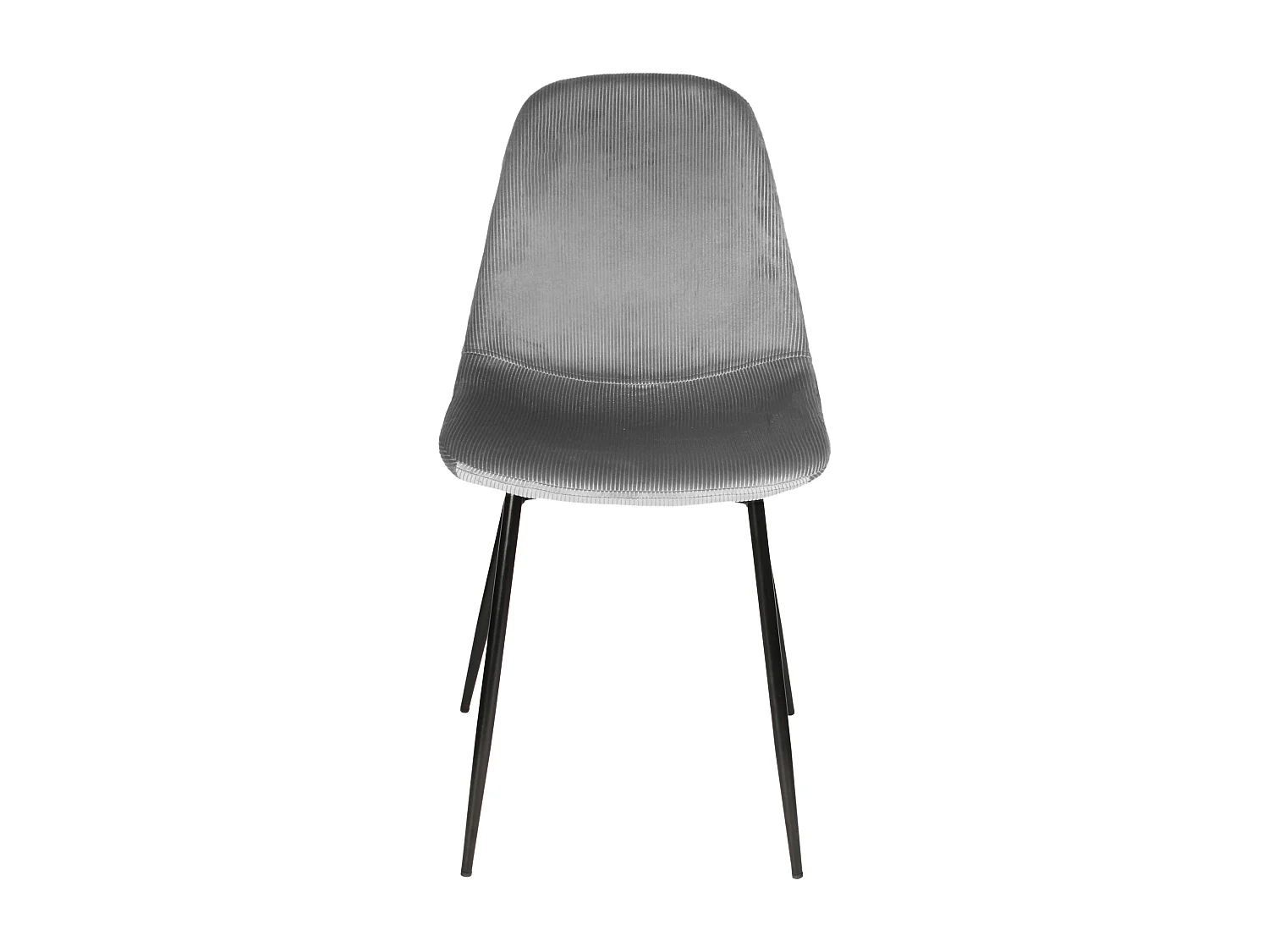 Chaise Velours Cotele Giulia Gris - Lot De 4 Gris