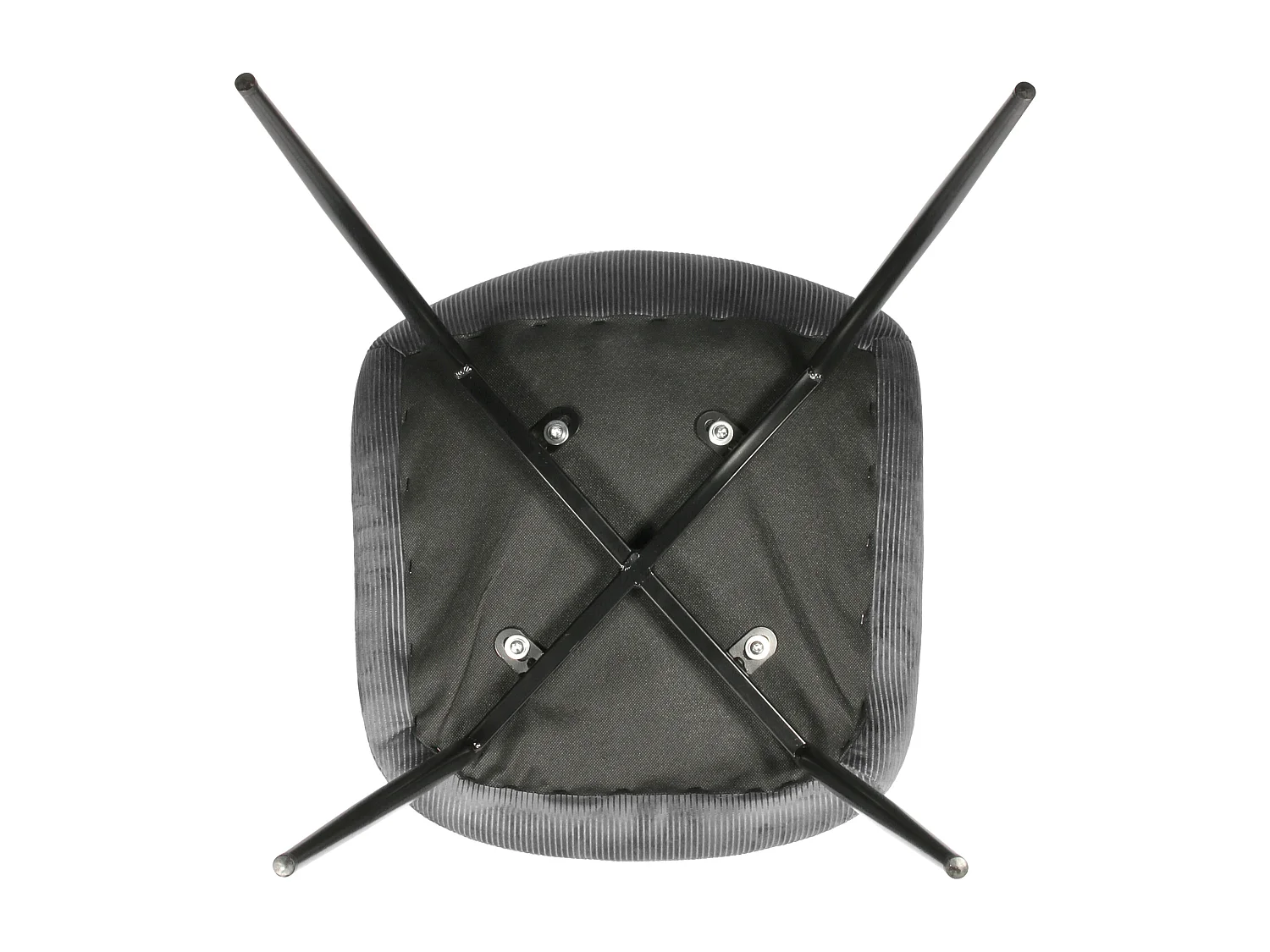 Chaise Velours Cotele Giulia Gris - Lot De 4 Gris