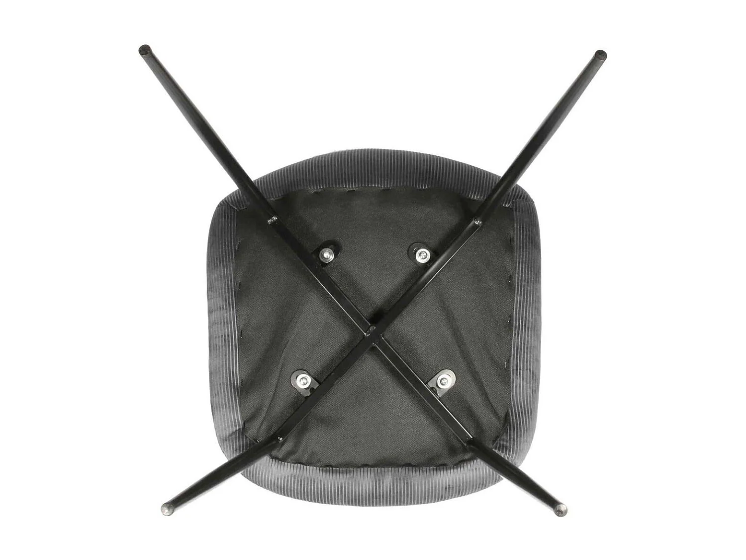 Chaise Velours Cotele Giulia Gris - Lot De 4 Gris