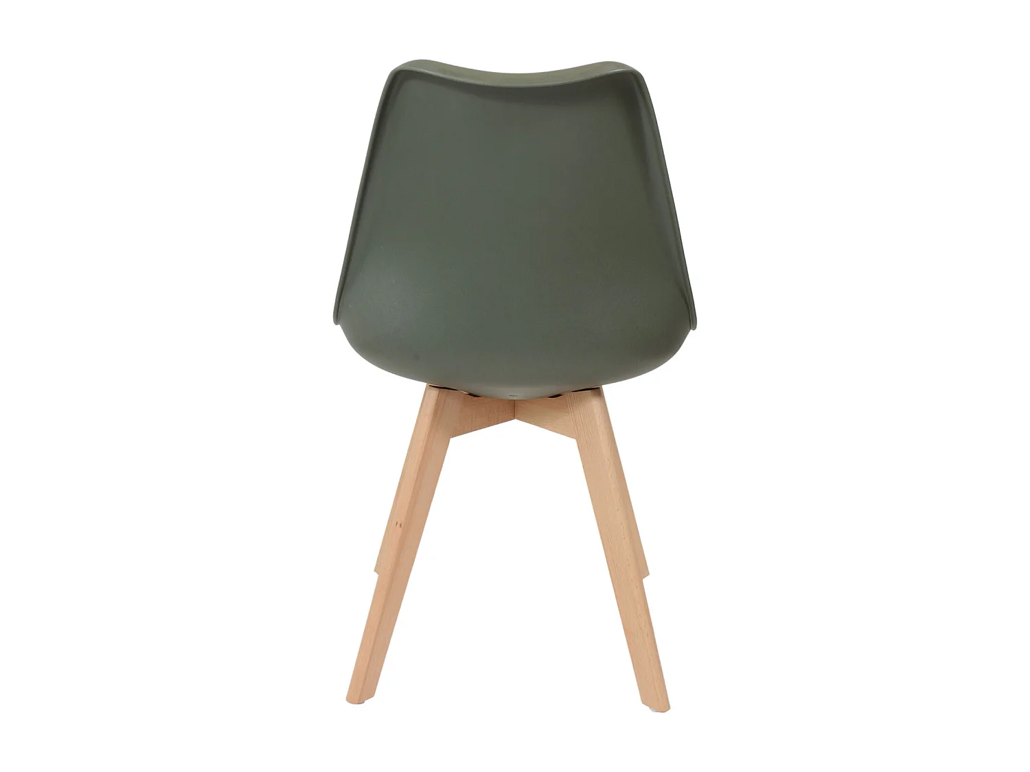Chaise Scandinave Coque Rembourree Kaki - Lot De 4 Vert
