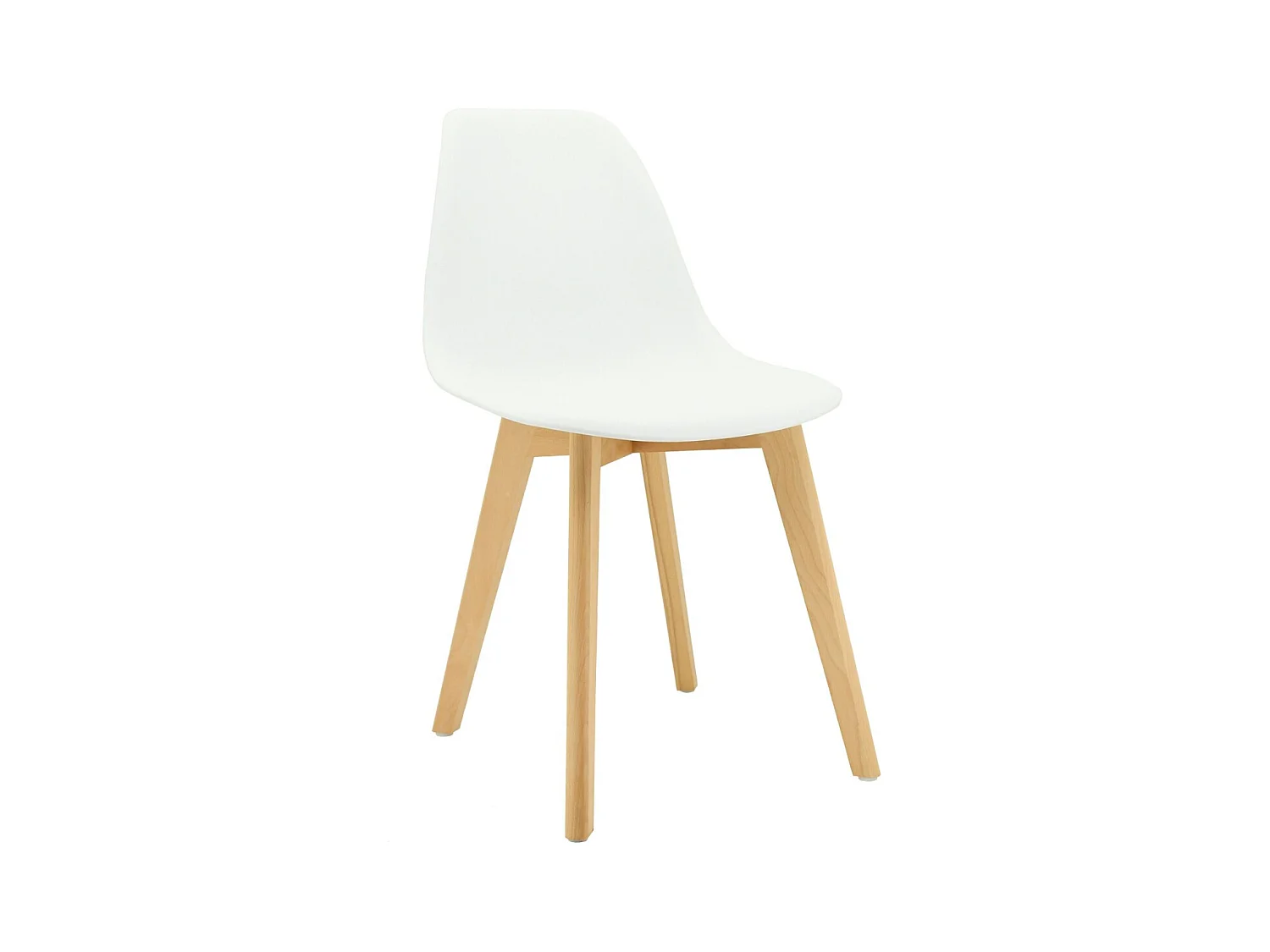 Chaise en polypropylène et bois de hêtre Blanc