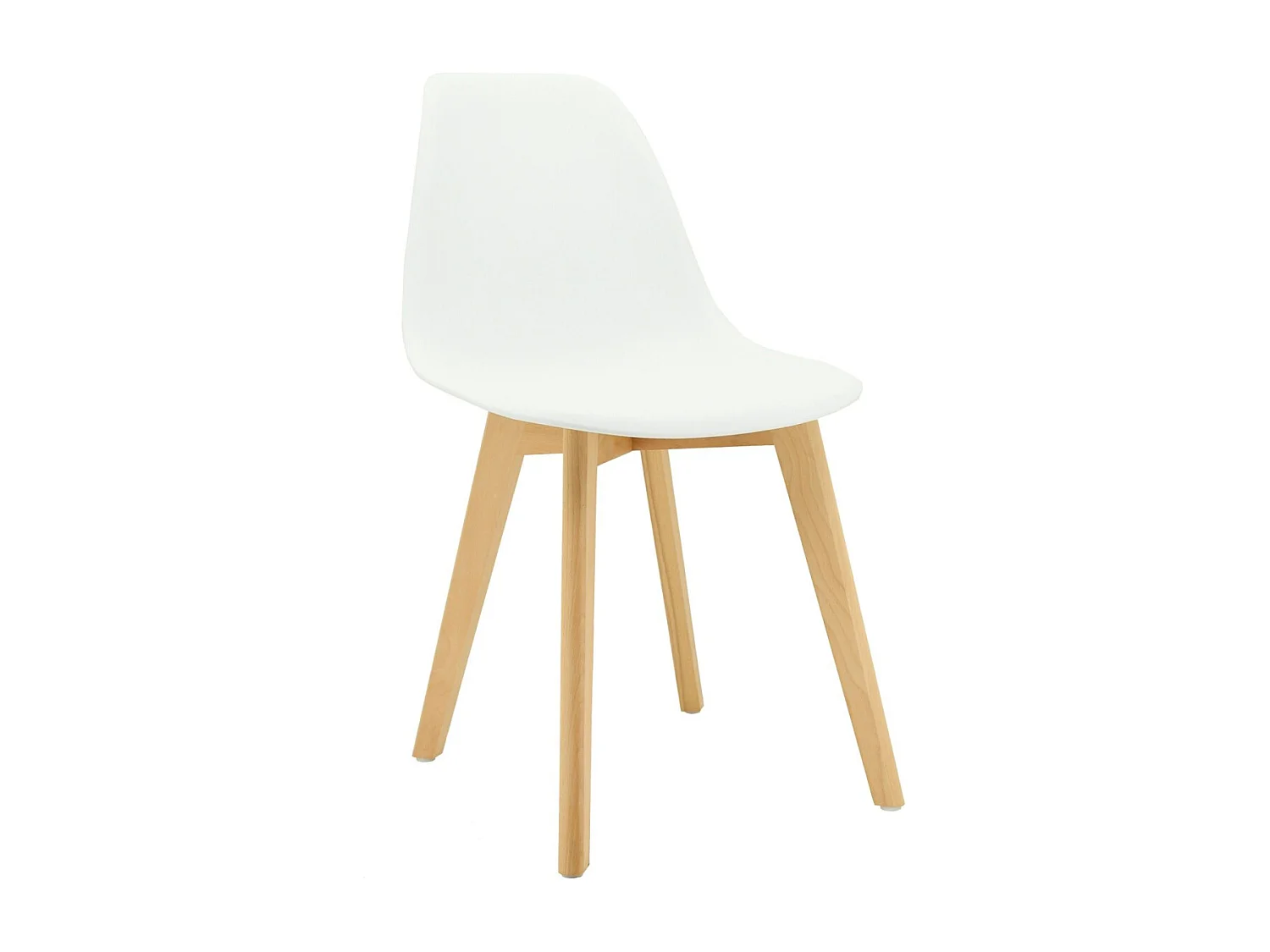 Chaise en polypropylène et bois de hêtre Blanc