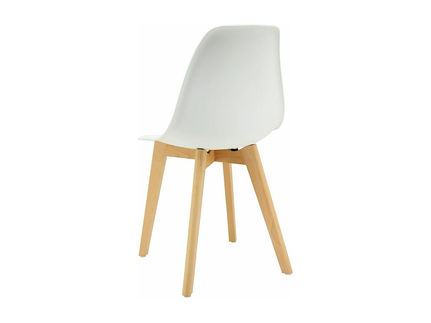 Chaise en polypropylène et bois de hêtre Blanc